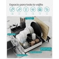 thumbnail image 5 of SONGMICS Escurreplatos Expandible, Escurreplatos de Cocina de Acero Inoxidable, con Pico Giratorio, para Vasos, Copas, Sostiene Utensilios, Tablas de Picar y Sartenes, Plata y Negro, 5 of 5