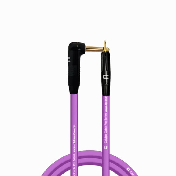 Coluber Cable Right Angle 1/4" TS to 3.5 TS Male - Pro Audio Interface Cable