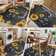 thumbnail image 5 of Area Rugs for Living Room Bedroom, Black Sunflowers 4'x6' Rug Washable Carpet Runner Indoor Outdoor, Vintage Garden Floral Bees Farmhouse Non Slip Accent Floor Mats Rug for Kitchen, Office, 5 of 8