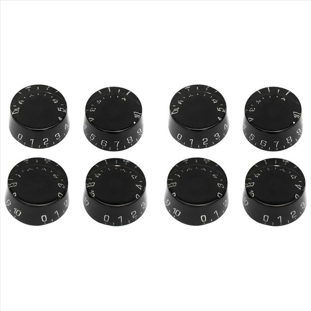 8 Piezas Perillas de Sombrero de Guitarra Eléctrica Perillas de Control de Tono de Volumen de Velocidad Compatibles para Guitarra de Estilo de LP