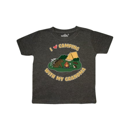 

Inktastic I Heart Camping With My Grandma with Hedgehog and Porcupine Gift Toddler Boy or Toddler Girl T-Shirt