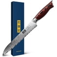 thumbnail image 1 of Cuchillo para Pan HOSHANHO 8" Acero Damasco Serrado Afilado, 1 of 7