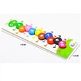 thumbnail image 3 of Wooden Learning Puzzle Teaching Educational Cute Worm Wearing Rope Kids Toys, 3 of 6