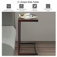 thumbnail image 4 of Costway Table d'Appoint de Canapé 22"x14"x26 Pouces Support pour Ordinateur Portable Bureau Marron, 4 of 9