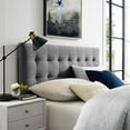 thumbnail image 3 of Modway Lily King Biscuit Tufted Performance Velvet Headboard in Gray, 3 of 9