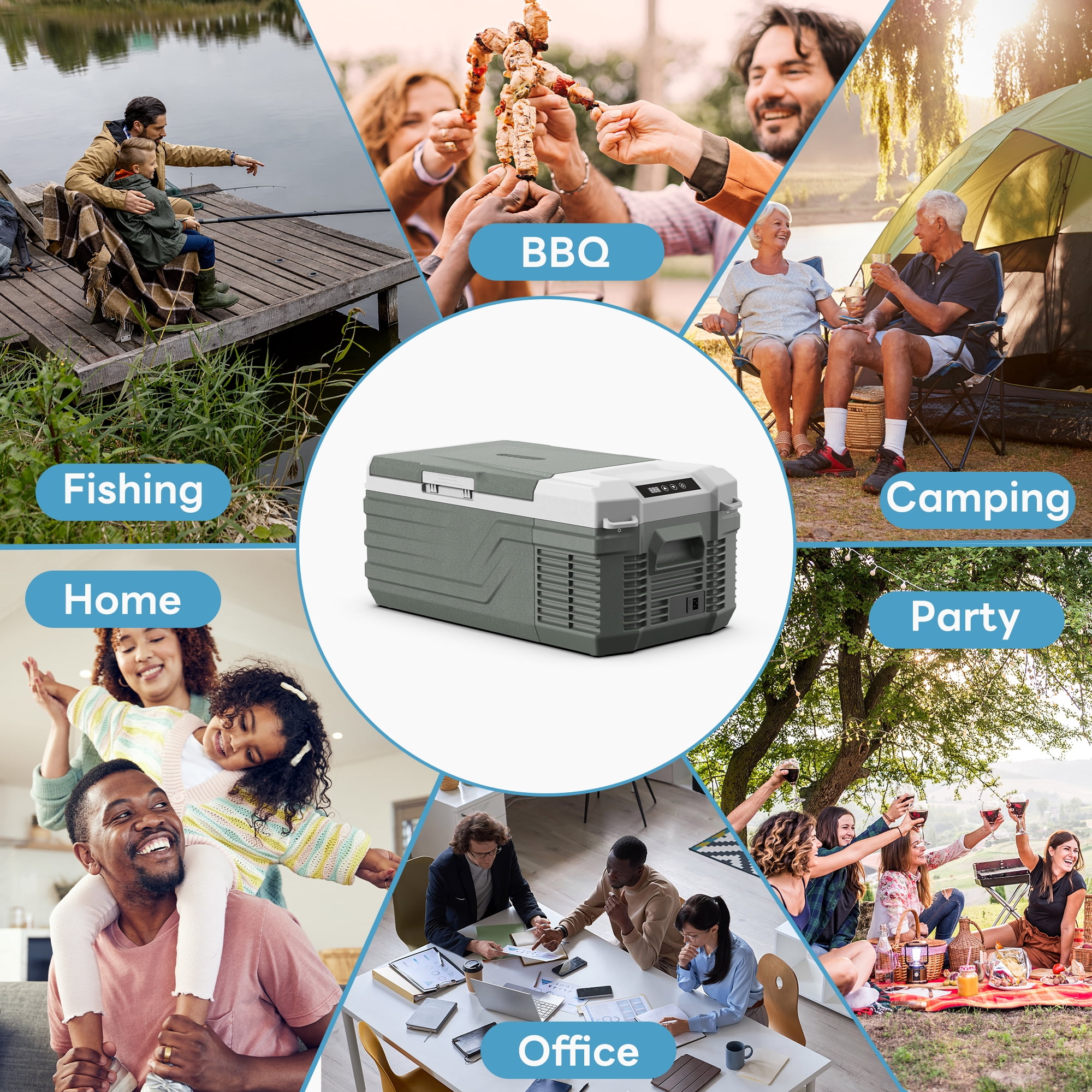 Alpicool 12V 9L Portable Car Refrigerator, RV Freezer & Refrigerator 2-in-1, Quiet Cooling -4℉ to 68℉