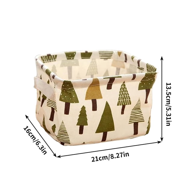 Cotton And Linen Desktop Storage Box Small Fresh Cloth Storage Basket Clutter Storage Box Organizing Box Clutter Box