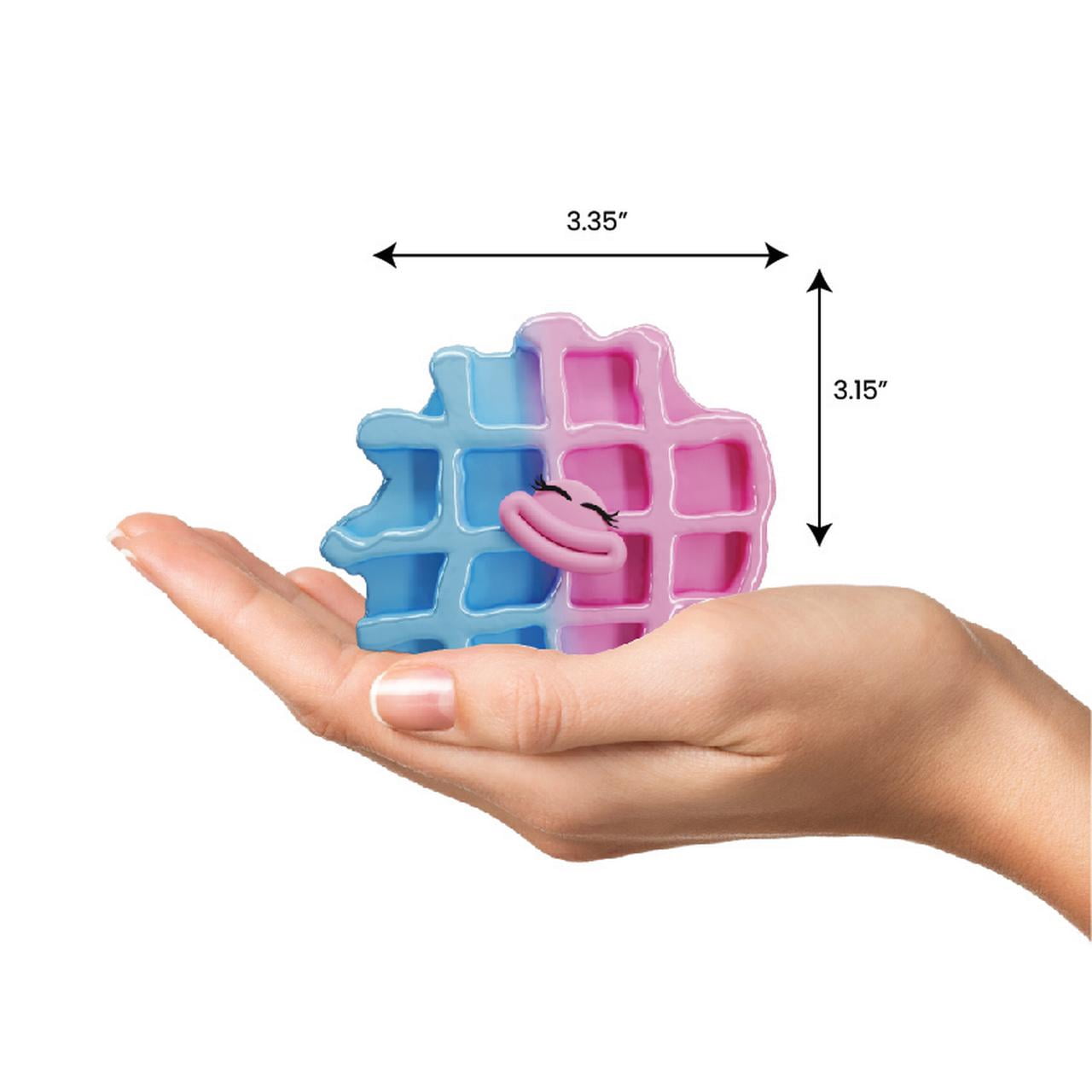 Taba Jelly Squishies Wally Waffle - FuFu Squeeze Stress Relief Toy for Kids & Adults - Stretchy & Sticky Fun Sensory Play with Decorations - Relaxing Fidget Toy for Anxiety Relief & Calming Exercise