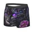 thumbnail image 5 of Goofa Purple-Eyed Floral Leopard Printed Men's Boxer Briefs Underwear, Moisture-Wicking Underwear, Trunk,Soft and Breathable Cotton Underwear-Medium, 5 of 9