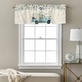thumbnail image 3 of Teal Truck with Daisy Valance Curtain Spring Flower Plant Vintage Window Valances Rod Pocket Short Curtains Window Treatments for Kitchen Bedroom Bathroom Laundry 42" x 12", 3 of 9