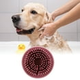 thumbnail image 2 of Unique Bargains 1 Pc Durable Handle Pet Grooming Bath for Dog for Cat 3.11"x3.11"x2.95" Pink, 2 of 6