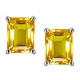 thumbnail image 2 of Star K� Emerald Cut 8x6mm Genuine Citrine Earrings Studs, 2 of 9