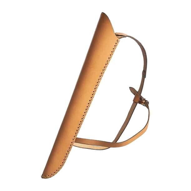 Bolsa de almacenamiento protectora y cómoda para flechas de tiro con arco, de cuero sintético para adultos amarillo