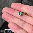thumbnail image 2 of Body Candy 14G Christmas Tongue Ring - 316L Steel Straight Barbell Winter Holiday Wiener Dog Tongue Piercing for Women Men, 2 of 8