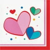 Way To Celebrate Valentine's Day Lunch Napkins, Two-Tone Hearts, 20 Count
