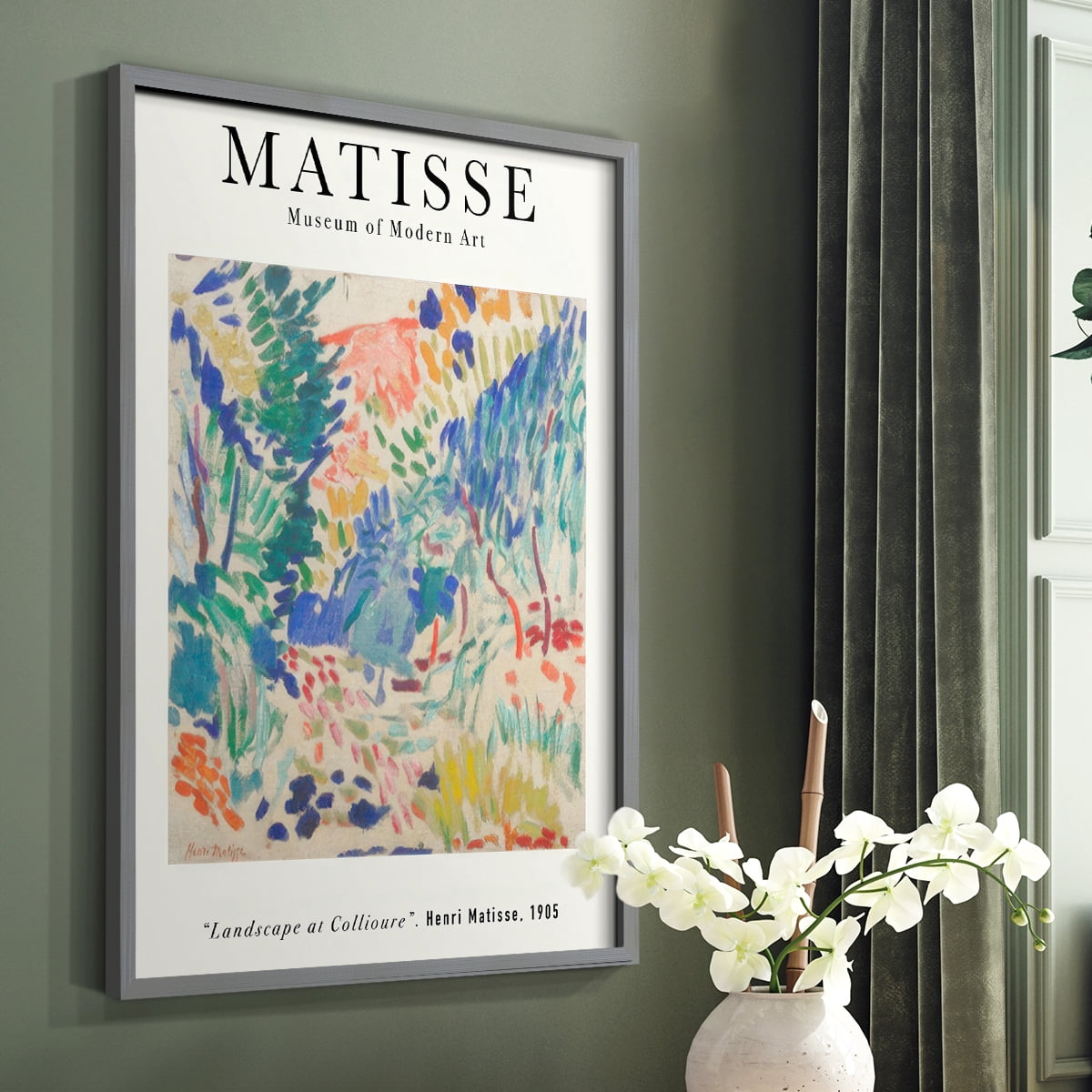 Matisse CLXXVI Framed Print in Gray Solid Wood 8 x 10 Framed Print