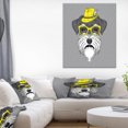 thumbnail image 1 of Schnauzer with Hat and Glasses - Contemporary Animal Art Canvas, 1 of 3