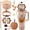 A2-Gold Brown, variant on Bling Accessories for Stanley Cup 40oz & 30oz Tumbler including Silicone Cute Bow Straw Topper Cover, Silicone Boot for Stanley Cup,Leather Water Bottle Handle Strap, Charms