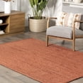 thumbnail image 5 of nuLOOM Rigo Hand Woven Farmhouse Jute Area Rug, 7' 6" x 9' 6", Rust, 5 of 9