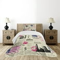 thumbnail image 4 of Ambesonne United States Quilted Bedspread Set 2 Pcs, NYC Newspaper, Twin Size, Multicolor, 4 of 5