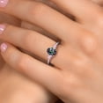 thumbnail image 4 of Gem Stone King 10K Two Tone Gold Green Mystic Topaz and Pink Lab Grown Diamond Engagement Ring for Women | 2.08 Cttw | Oval 8X6MM | Gemstone November Birthstone | Size 7, 4 of 6