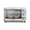 6 Slice, variant on Four-piece oven, compact countertop appliance, with baking tray, metal rack, adjustable timer and temperature control, black.