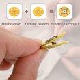 thumbnail image 3 of 10 Sets Sewing Snap Buttons, 10mm Invisible Press Studs Buttons Sew-on Metal Snap Fasteners Zinc Alloy, Yellow, 3 of 7