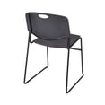thumbnail image 2 of Kee 36" Round Breakroom Table- Grey/ Black & 4 Zeng Stack Chairs- Black, 2 of 6