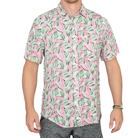 Adult Halloween Tropical Hopper Costume Hawaiian Button Down Shirt (X-Large)