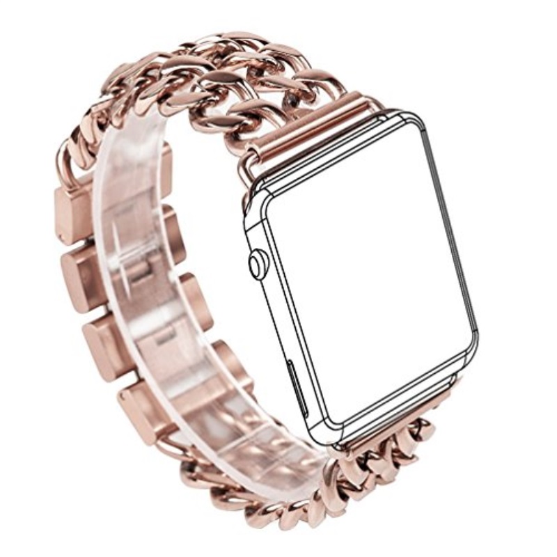 wearlizer apple watch band rose gold