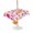 Pink, variant on Outdoor Tablecloth with Umbrella Hole for Patio/Picnic/Party/Camping, Colorful Flowers Waterproof Table Cloth Round Cover Washable, Spring Watercolor Love Heart Floral Pink (Dia 54")