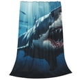 thumbnail image 2 of Vsdgher 3D Realistic Shark Ultra-Soft Micro flannel Blanket Throw Blankets for Couch Sofa, Bed (4 sizes)-60"x50", 2 of 7