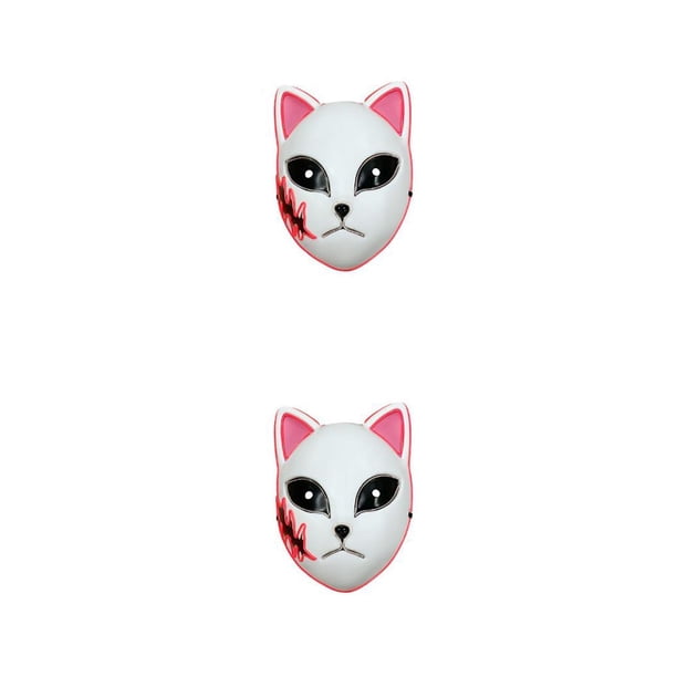 Inteprter Face Guard LED Party Cosplay Decoración facial brillante Disfraz de Halloween, Rosa Type2 NO2 Inteprter CBP182677