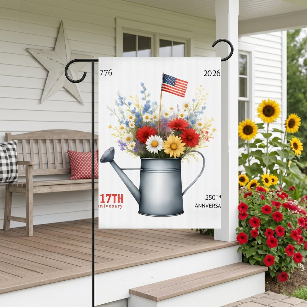 America's 250th Anniversary USA Flag Garden Yard Decor 28x40 Inch Large Banner for 4th of July Celebration