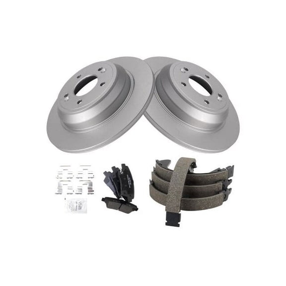 Rear Brake Pad Rotor and Parking Brake Kit - Compatible with 2017 Genesis G80