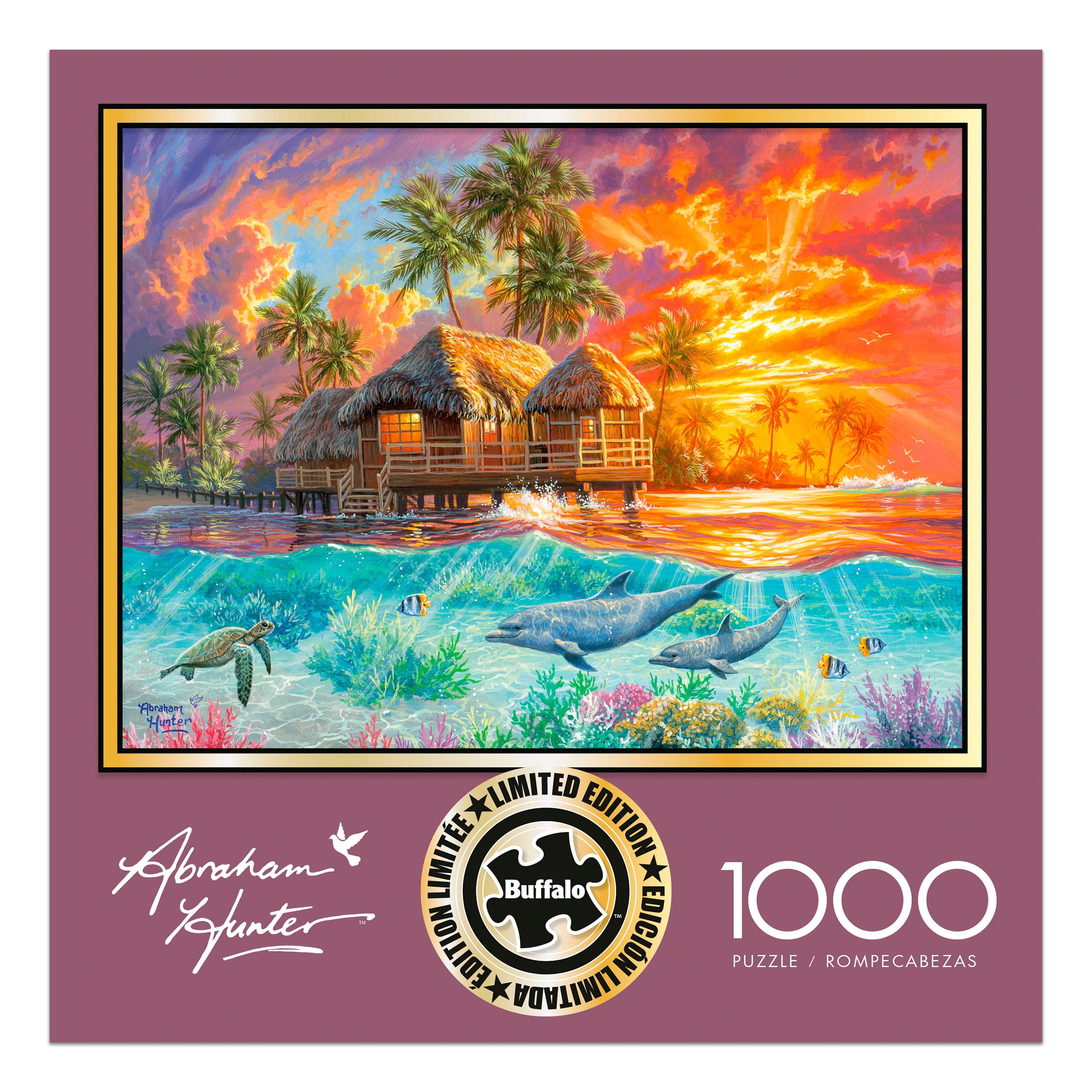 Buffalo Games Abraham Hunter 1000-Piece Interlocking 26.75 x 19.75-Inch Jigsaw Puzzle Assortment for Adults Ages 14+ (Styles May Vary)