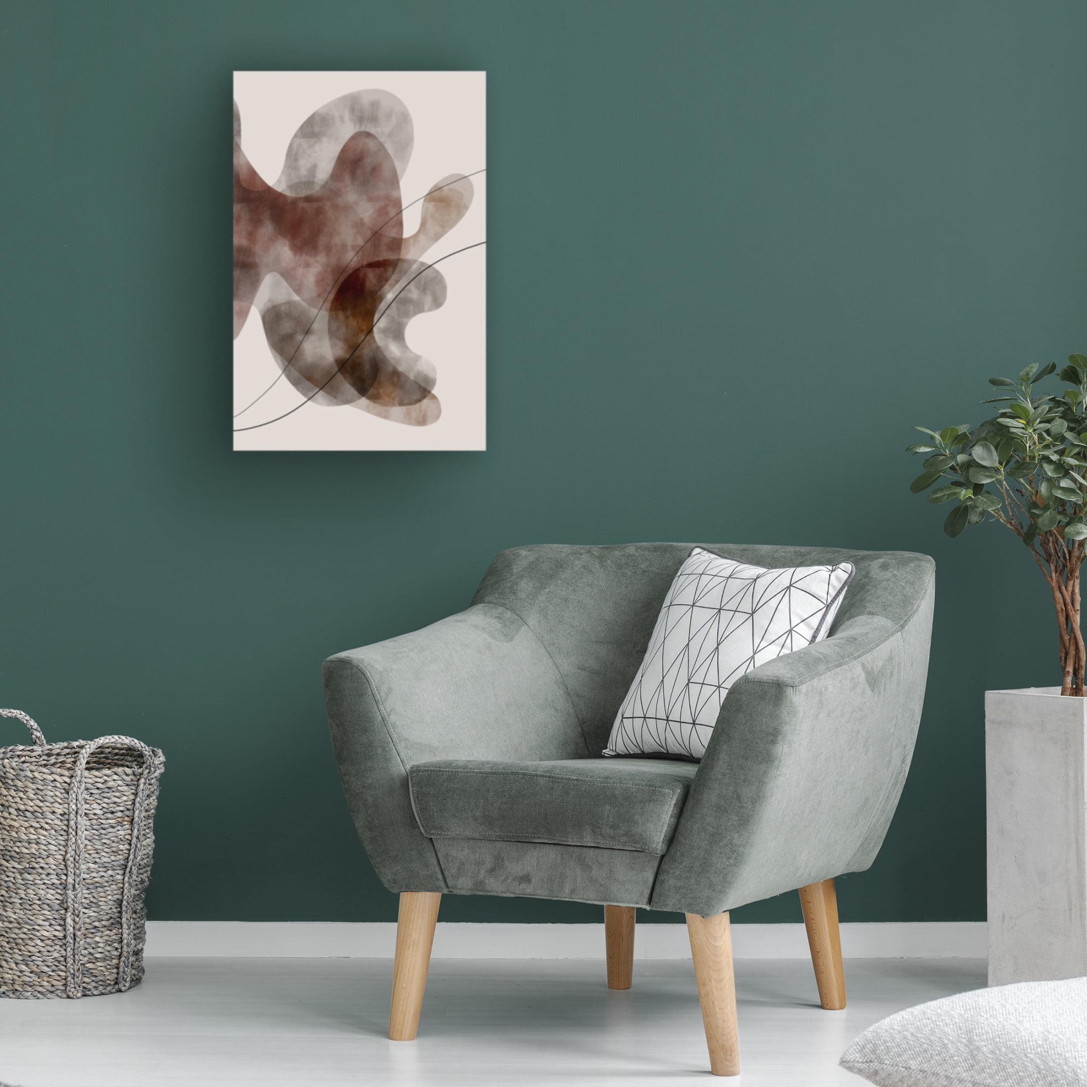 Canvas Wall Art - Pictufy Studio Ii 'Red Seaweed' Wall Art for Living Room, Bedroom, or Office Décor by Trademark Fine Art - 30 x 47 Inches