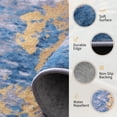 thumbnail image 5 of KoshiMe Area Rug 8'x10', Washable Non-Slip Modern Neutral Abstract Rugs for Living Room, Soft Stain Resistant Low Pile Carpet for Dining Room Office, Blue Gold, 5 of 9