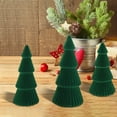 thumbnail image 6 of Plastic Flocked Christmas Tree Green Desktop Ornament Holiday Party Decoration Set of 3, 6 of 9