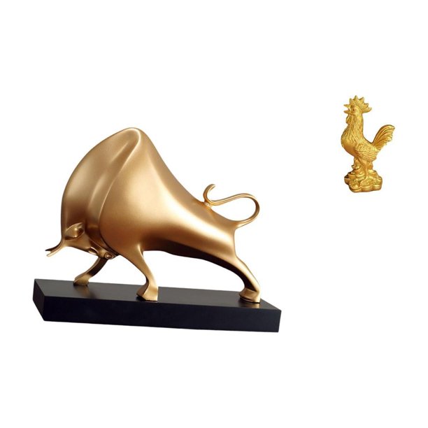 Estatua de toro abstracta,Escultura de toro decoración del hogar Figura de buey decorativa,Escultura de pollo,Escultura de pollo,decoración del hogar,figura de gallo,Figura decorativa de