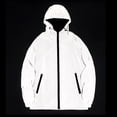 thumbnail image 5 of TOMVIGX Unisex Full Reflective Hooded Jacket Waterproof Zip Pockets Double Layer Night Windbreaker Outdoor Cycling Casual Coat for Men Women Students, 5 of 7