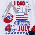thumbnail image 6 of Kaprioy Boys Summer Outfits 4th of July Baby Boy Outfit USA Flag Short Sleeve Shirt Elastic Shorts 2Pcs Toddler Boys Fourth of July Outfits, 6 of 6