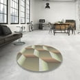 thumbnail image 4 of Ahgly Company Machine Washable Indoor Round Transitional Brown Area Rugs, 8' Round, 4 of 7