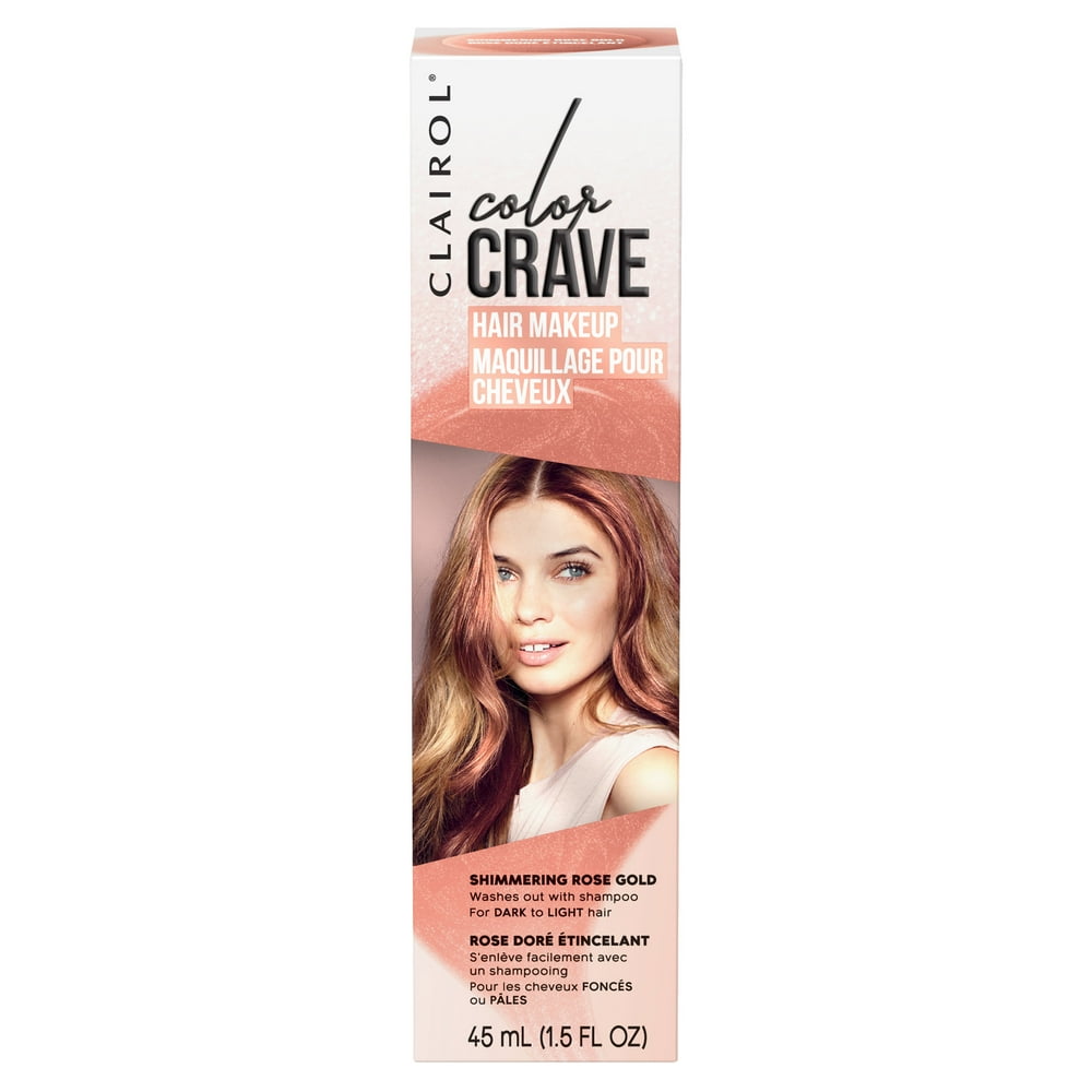 Clairol Color Crave Temporary Hair Color Makeup Shimmering Rose Gold, 1