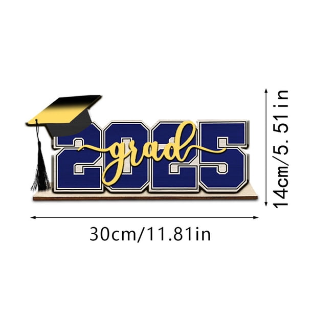 Decoraciones de la Mesa de la Temporada de Graduación de 2025 Fiesta de la Noche Decoración de la Graduación de la Escuela en el Hogar Decoración de la Mesa de Madera