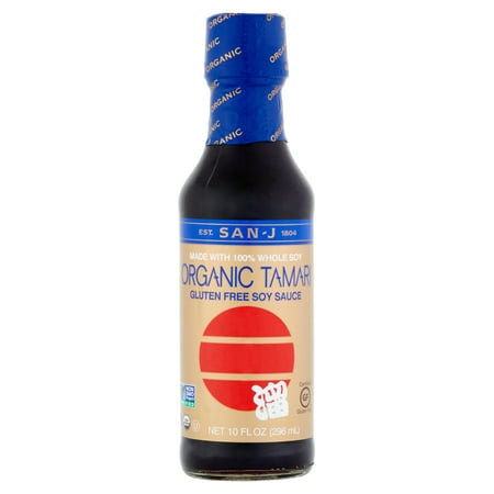 (2 Pack) San-J Organic Tamari Wheat Free Soy Sauce, 10 fl (Best Dark Soy Sauce)