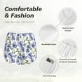 thumbnail image 6 of Lsque Blue Flax Flowers Printed Women's Running Shorts with Liner Pockets,Elastic Quick Dry Workout Athletic Gym Yoga Shorts,Womens High Waist Shorts-Large, 6 of 9