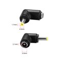 thumbnail image 2 of Adaptador de corriente de conector hembra a hembra de 90 grados, negro, amarillo 5, 2 of 3