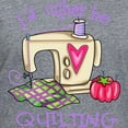 thumbnail image 3 of CafePress - I'd Rather Be Quilting Women's V Neck Dark T Shirt - Women's V-Neck Dark T-Shirt, 3 of 4