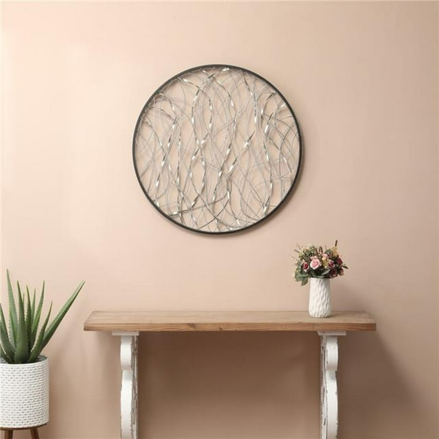 Luxen Home WHA782 Metal Infinity Round Wall Decor